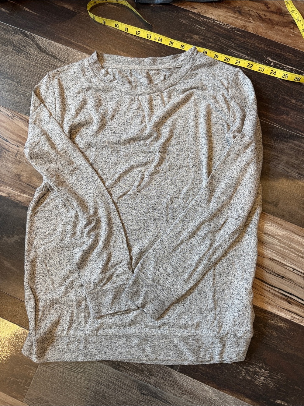 ZYIA Active Boyfriend Lounge Sweater Heather Gray XS Soft Lightweight Pullover